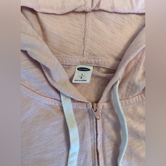 Baby Pink Hooded Light Zip-Up - Picture 2 of 3